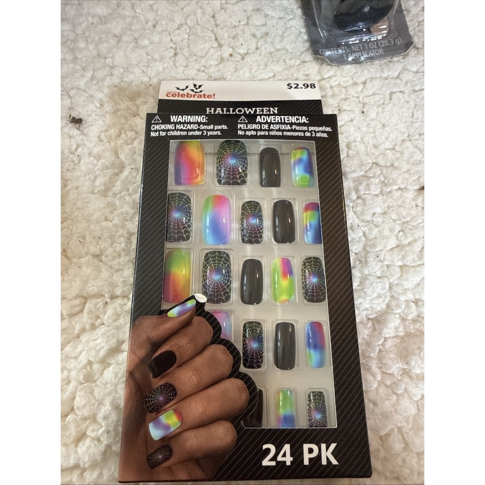 Way To Celebrate Halloween Press On Nails New In Box 24 PK